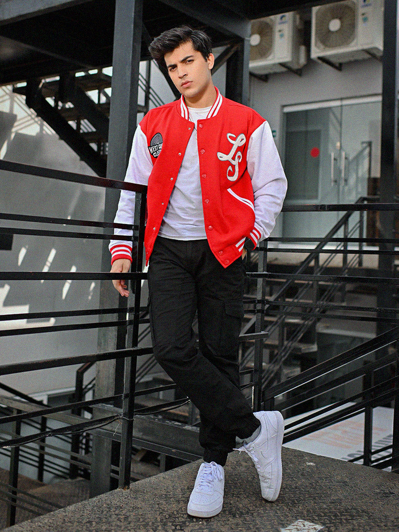 West Coast Classics Red White Varsity Men Jacket