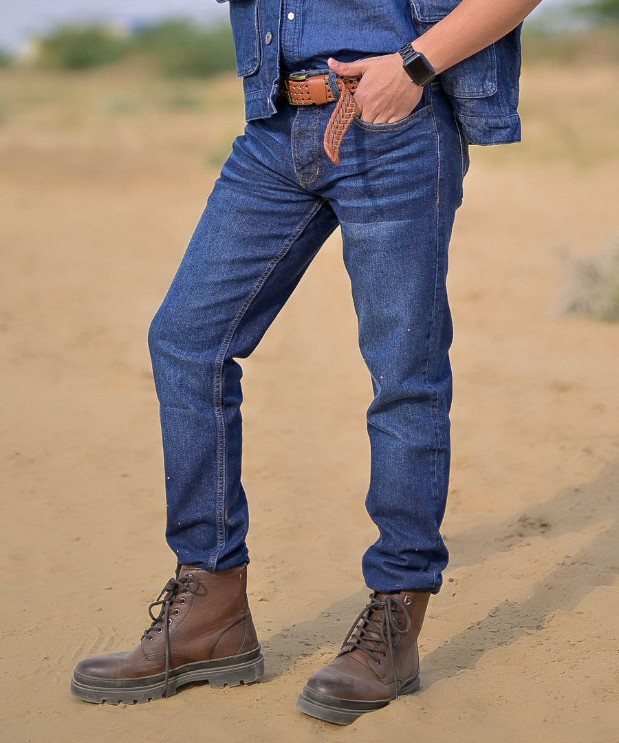Dark Blue Beckham Denim Jeans Men | El Denim Vol. 1: Highway | Weave Wardrobe