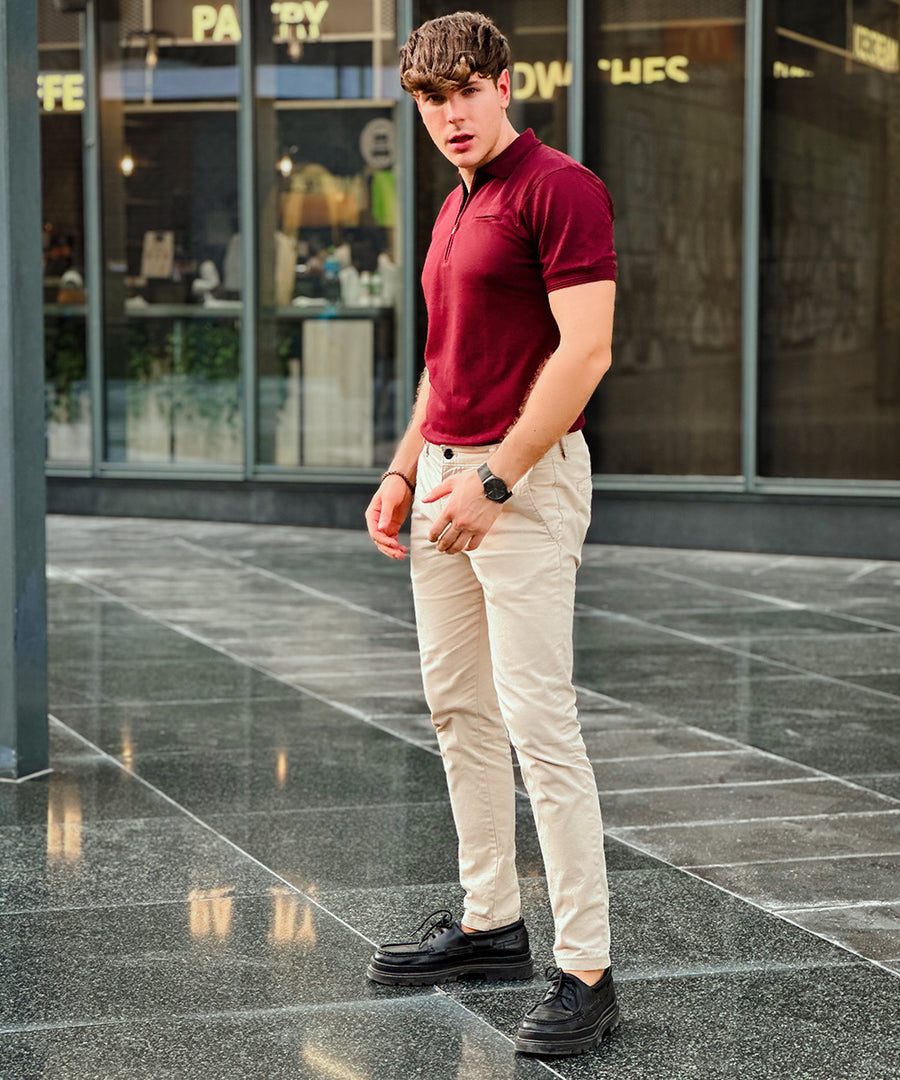 maroon dress shirt outfit Prom Styling: Rock a Red Shirt for a Fierce and Fun Night Barry. Wang