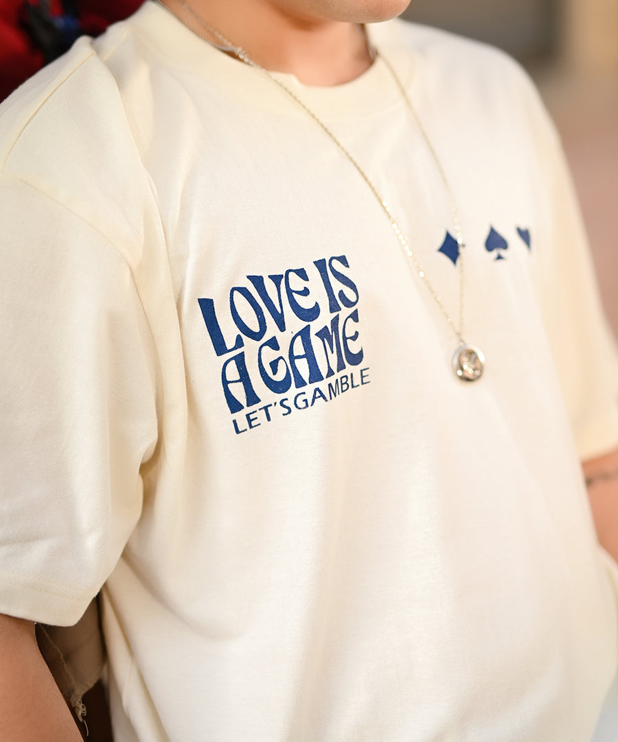 Let's Gamble - Love is a Gamble" Unisex Oversized T-Shirt