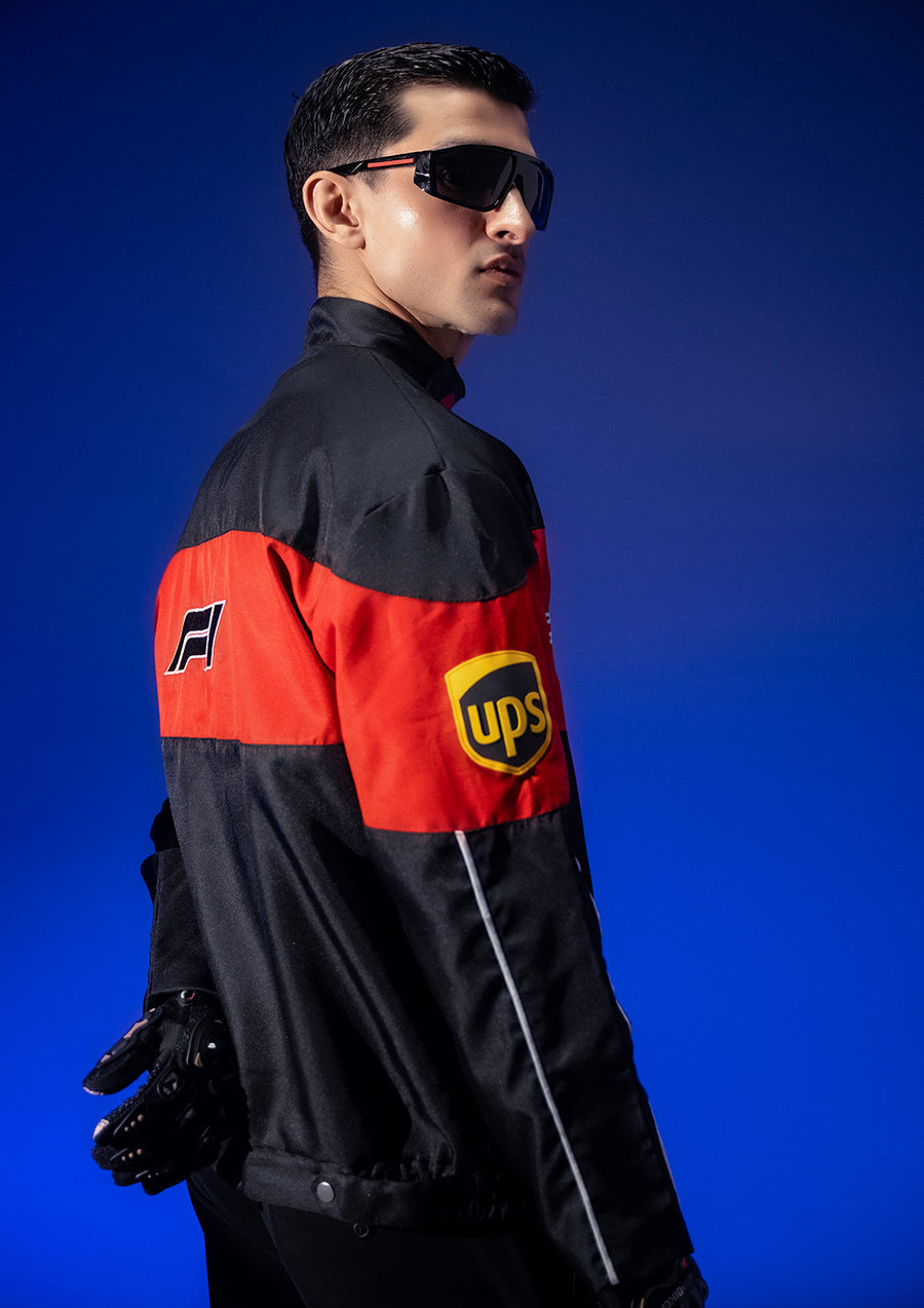 Unisex F1 Black & Red Racer Jacket