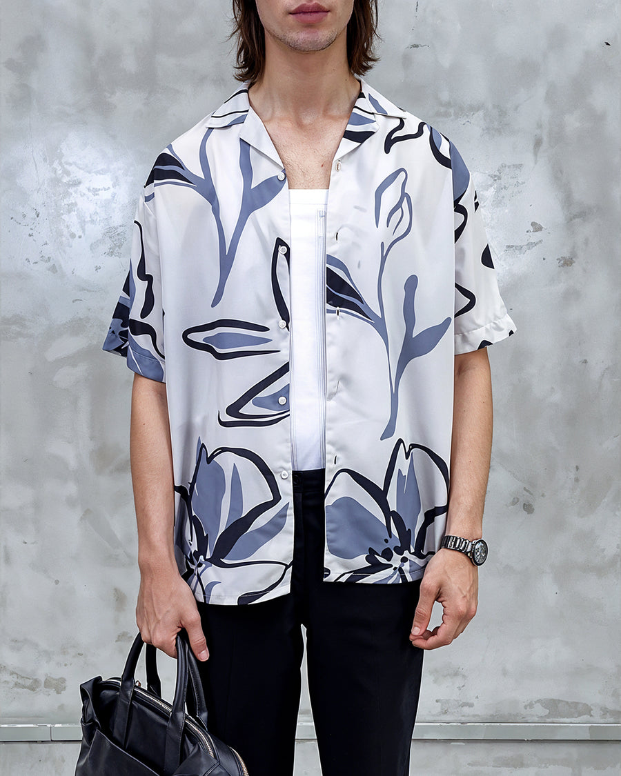 Island Breeze Floral Resort Collar Shirt