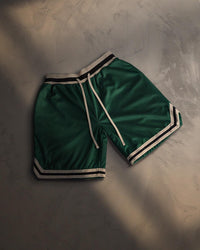 Green Unisex Mesh Shorts | Breathable Athletic Shorts for All