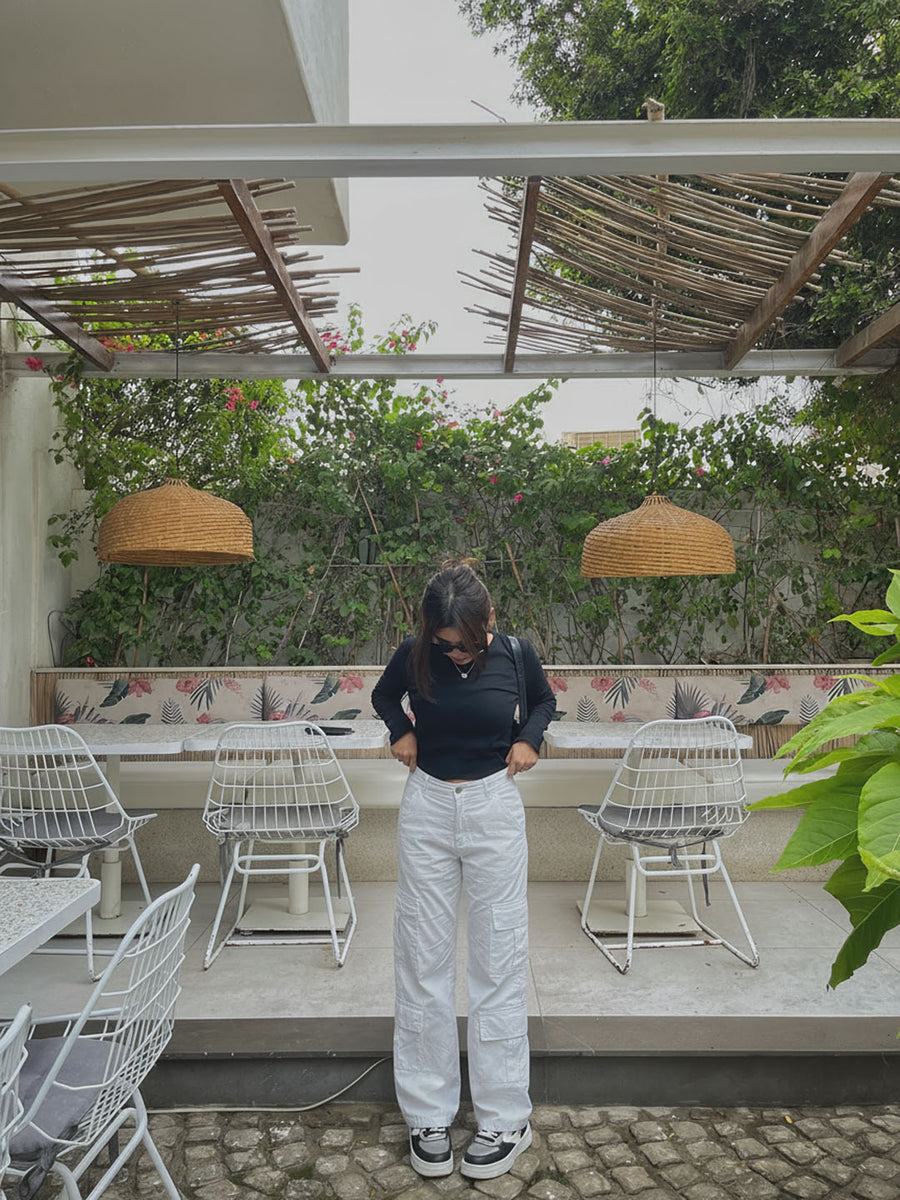 UNISEX Ice White Utility Cargo Pants