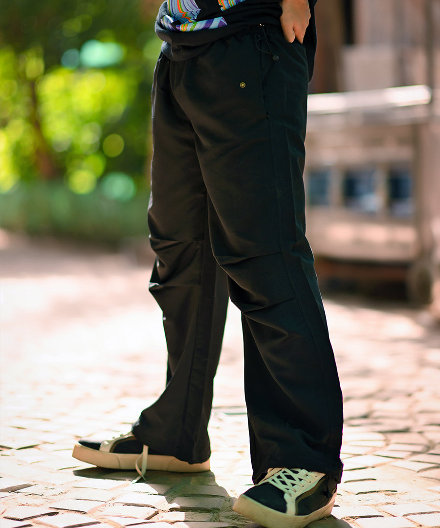 How To Style: Black Parachute Pant Edition