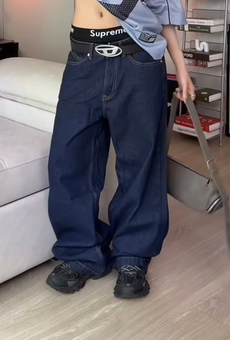WVERSE Raw Indigo Super Baggy Denim