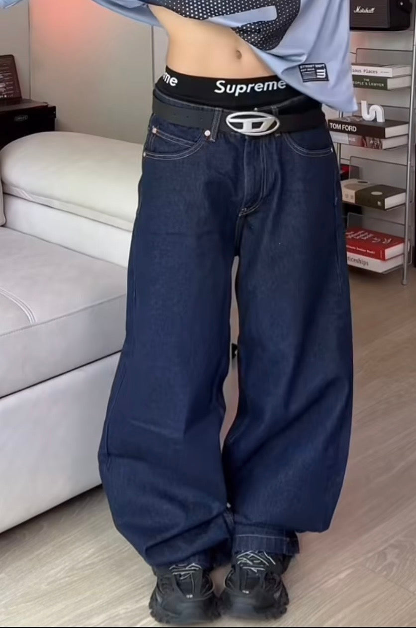 WVERSE Raw Indigo Super Baggy Denim