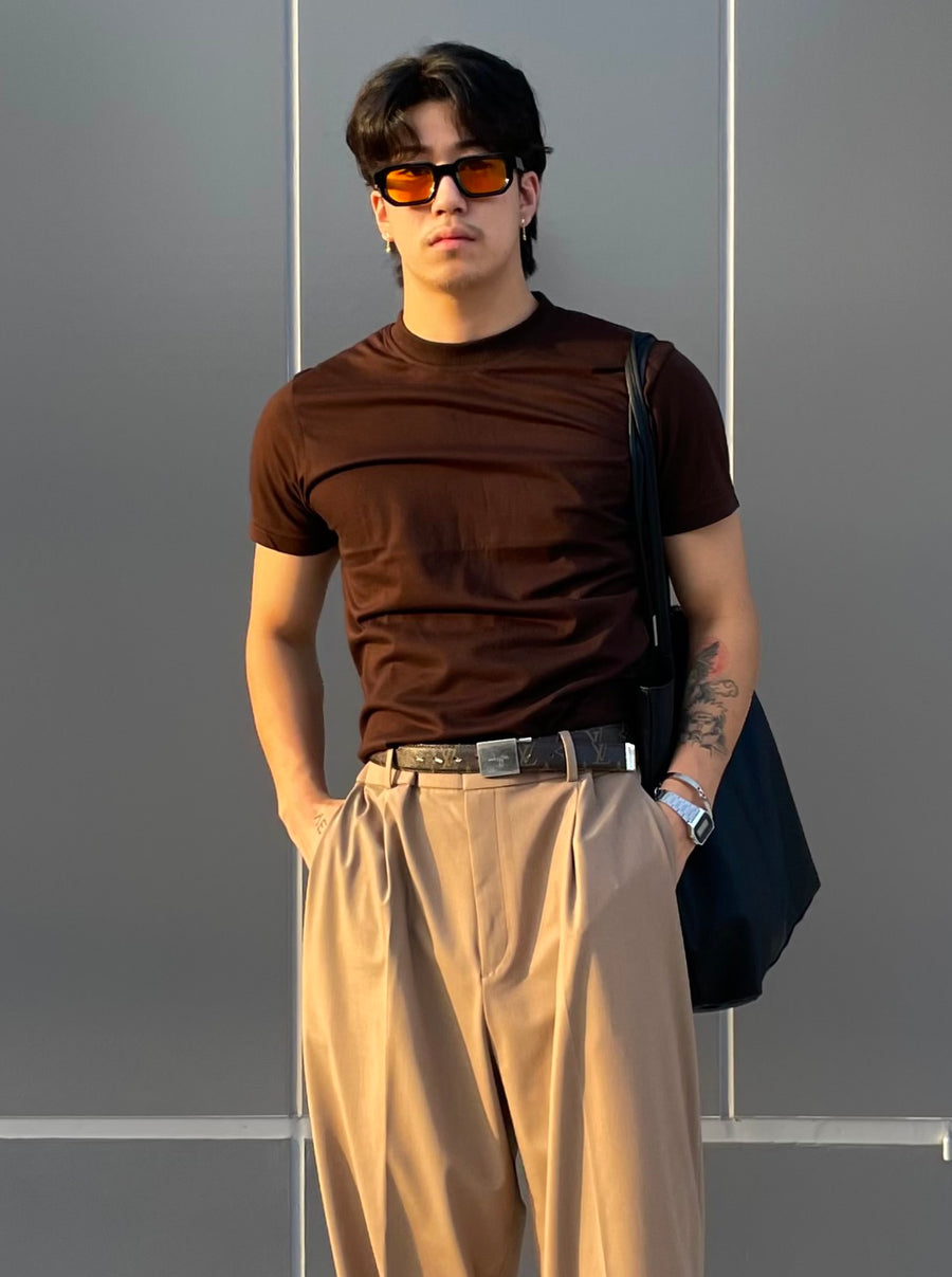 Unisex Mocha Brown Basic Tee – Weave Basics