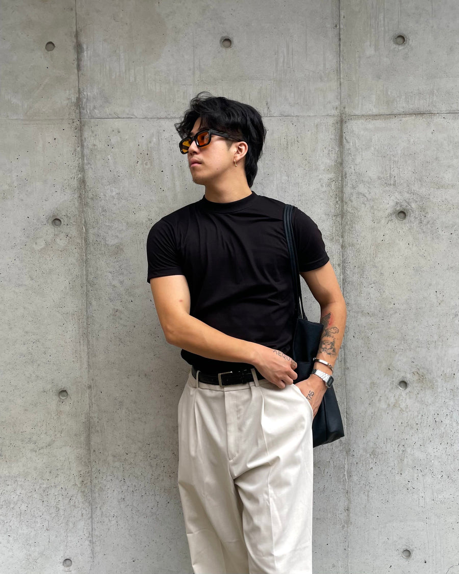 Unisex Jet Black Essential Basic Tee – Weave Basics