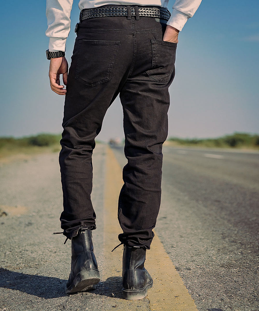 Black Beckham Denim Jeans Men | El Denim Vol. 1: Highway | Weave Wardrobe