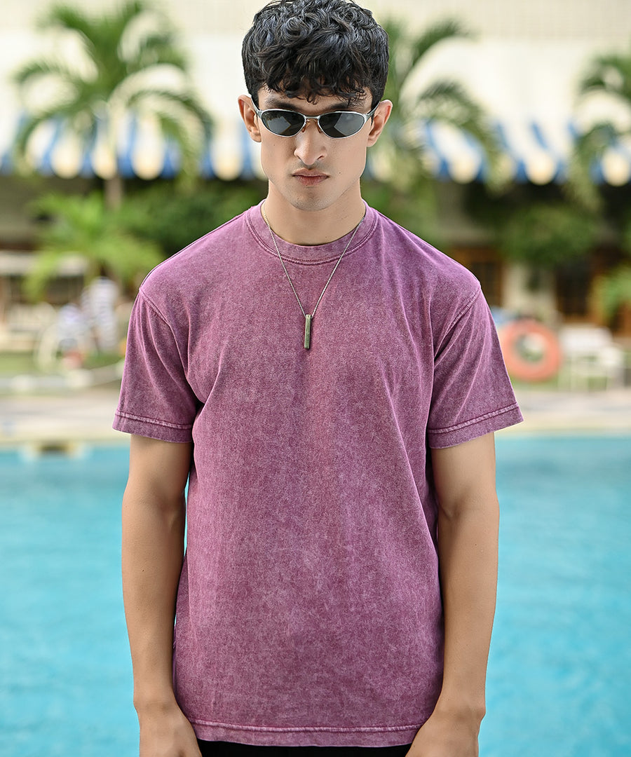 Basic Purple Mineral Tee | Basics Vol. 1 | T-Shirts for Men | Mens Fashion | Weave Wardrobe